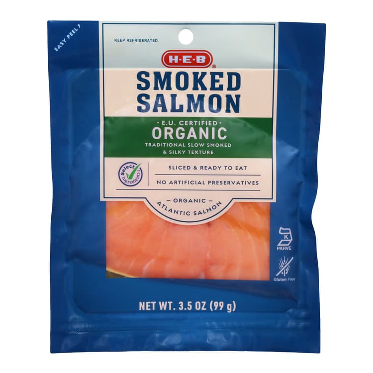 H-E-B Organic Smoked Atlantic Salmon – Traditional
