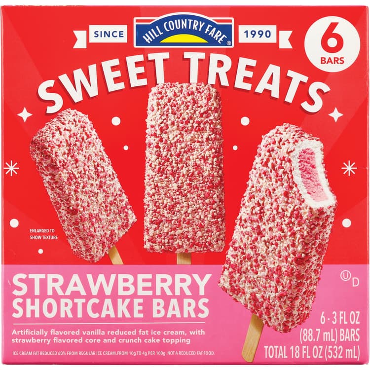 Hill Country Fare Sweet Treats Strawberry Shortcake Ice Cream Bars
