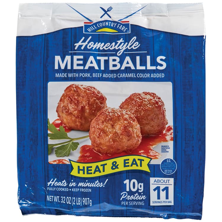 Hill Country Fare Heat & Eat  Meatballs - Homestyle