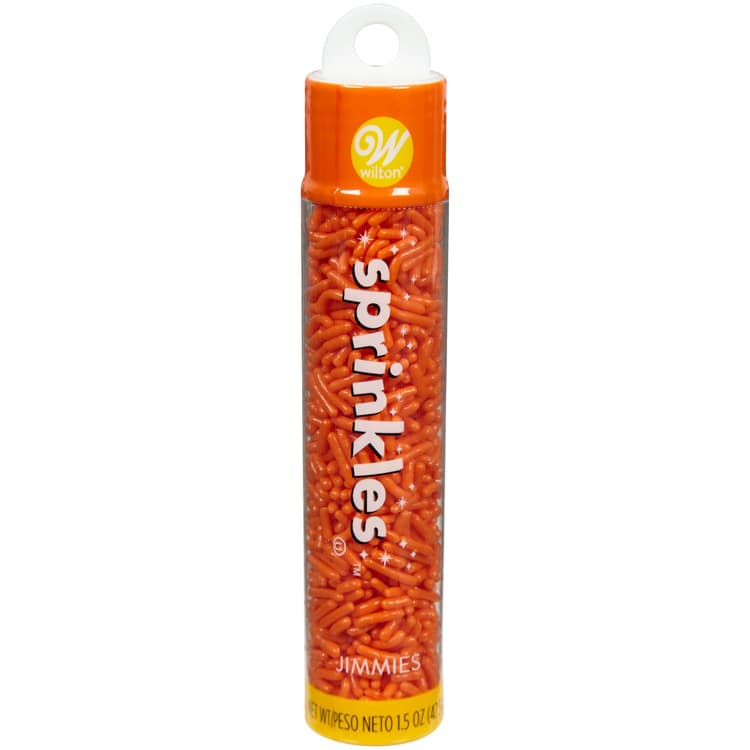 Wilton Skinny Orange Jimmies Sprinkles