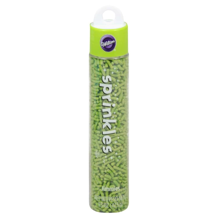 Wilton Hanging Skinny Green Jimmies Sprinkles