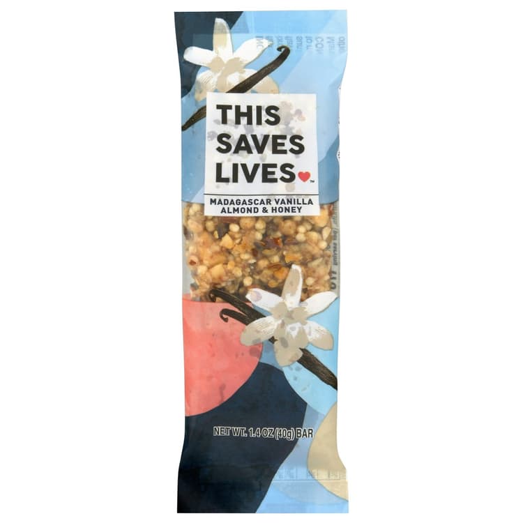 This Saves Lives Madagascar Vanilla Almond & Honey Bar