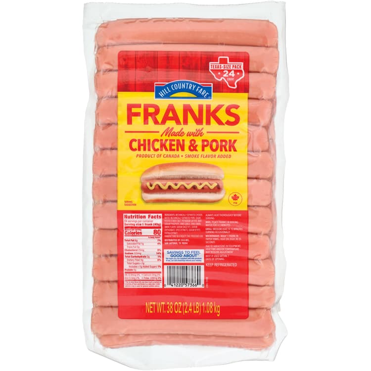 Hill Country Fare Franks Hot Dogs - Texas-Size