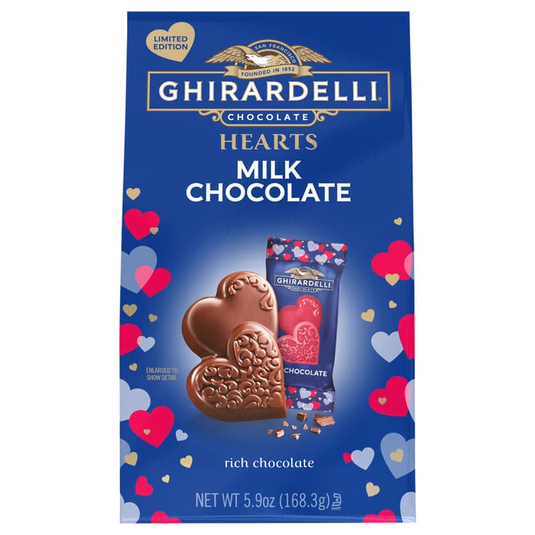 Ghirardelli Milk Chocolate Duet Hearts Valentine'S Candy