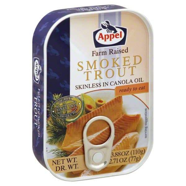 Appel Farm Raised Smoked Trout In Canola Oil