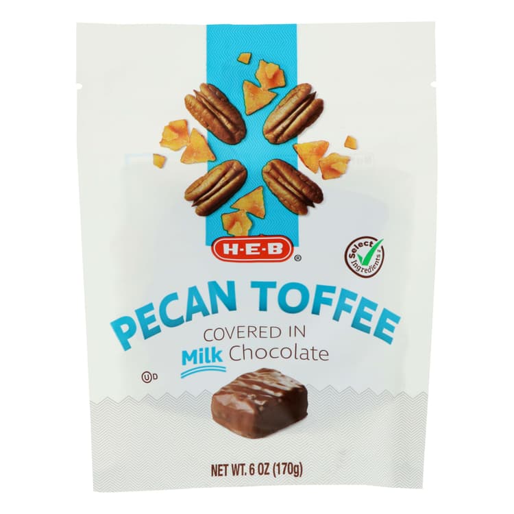 H-E-B Select Ingredients Milk Chocolate Pecan Toffee