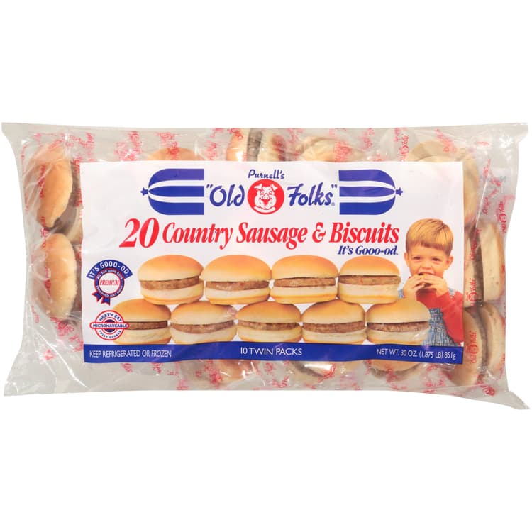 Purnell'S Old Folks Country Sausage & Biscuits Bag