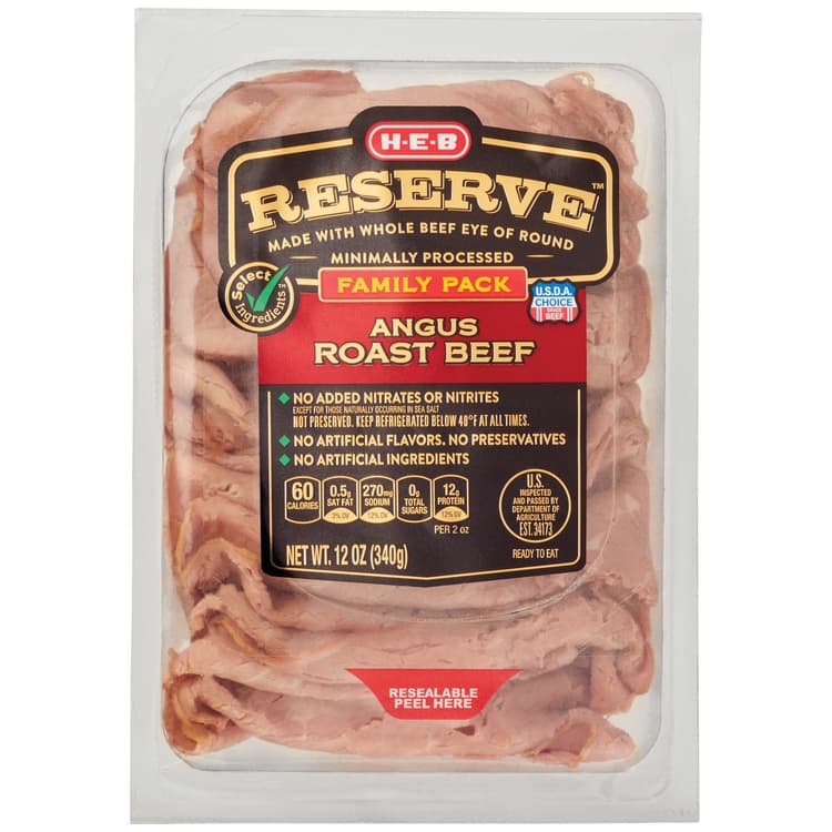 H-E-B Select Ingredients Reserve Roast Beef Family