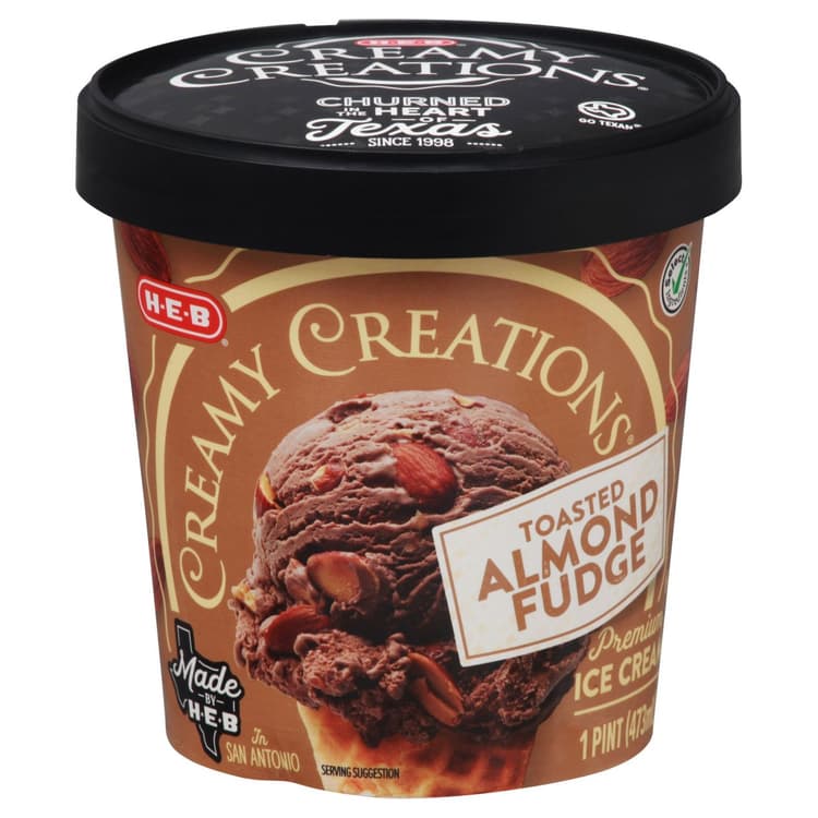 H-E-B Creamy Creations Toasted Almond Fudge Ice Cream