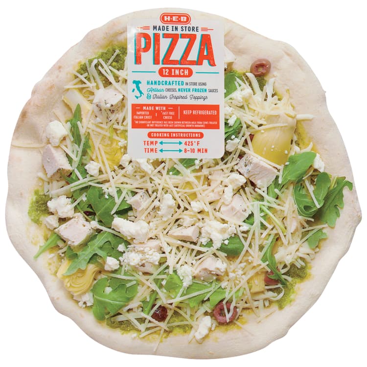 H-E-B Made Fresh In Store Artichoke Chicken Pizza