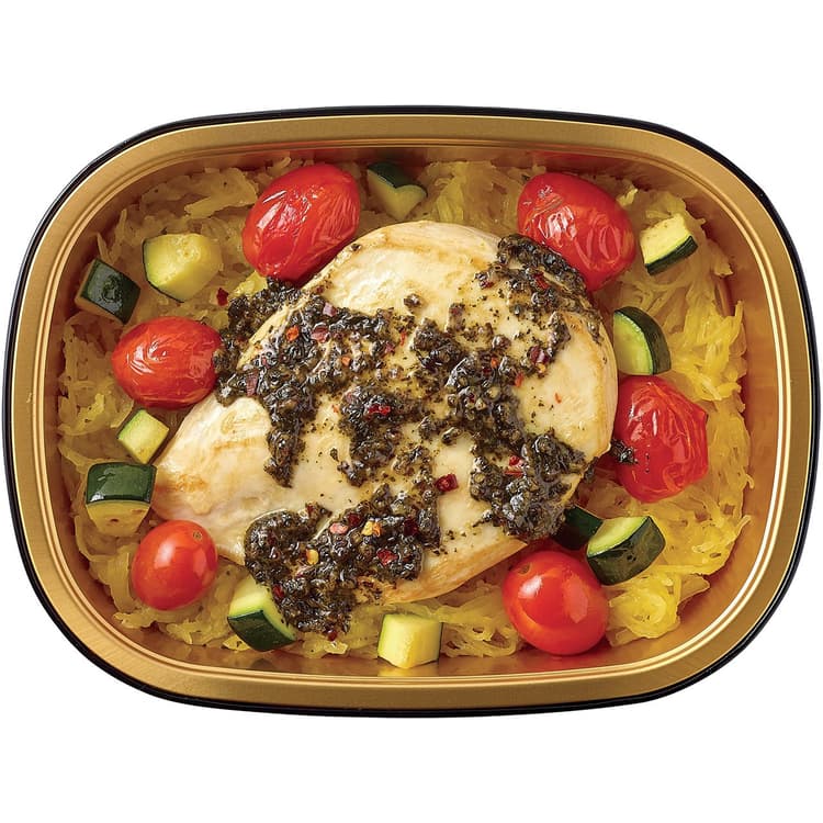 Meal Simple By H-E-B Basil Pesto Chicken With Spaghetti Squash