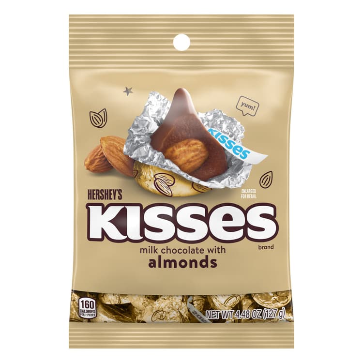 Hershey'S Kisses Milk Chocolate With Almonds Candy