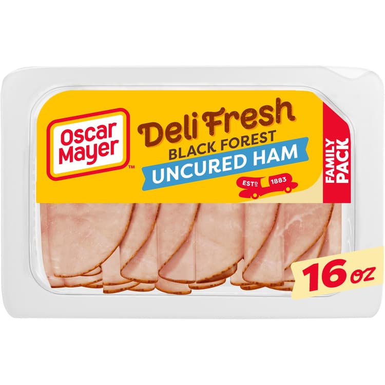 Oscar Mayer Deli Fresh Black Forest Uncured Ham Sliced Lunch Meat - Family