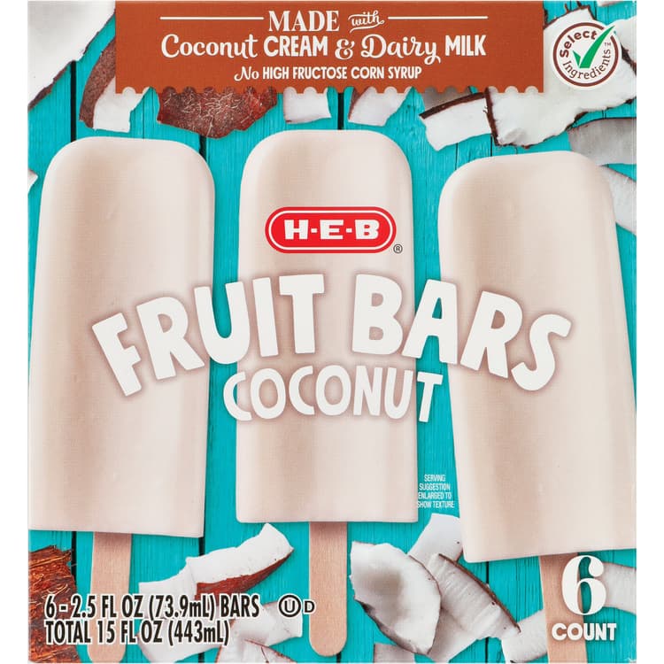 H-E-B  Fruit Bars - Coconut