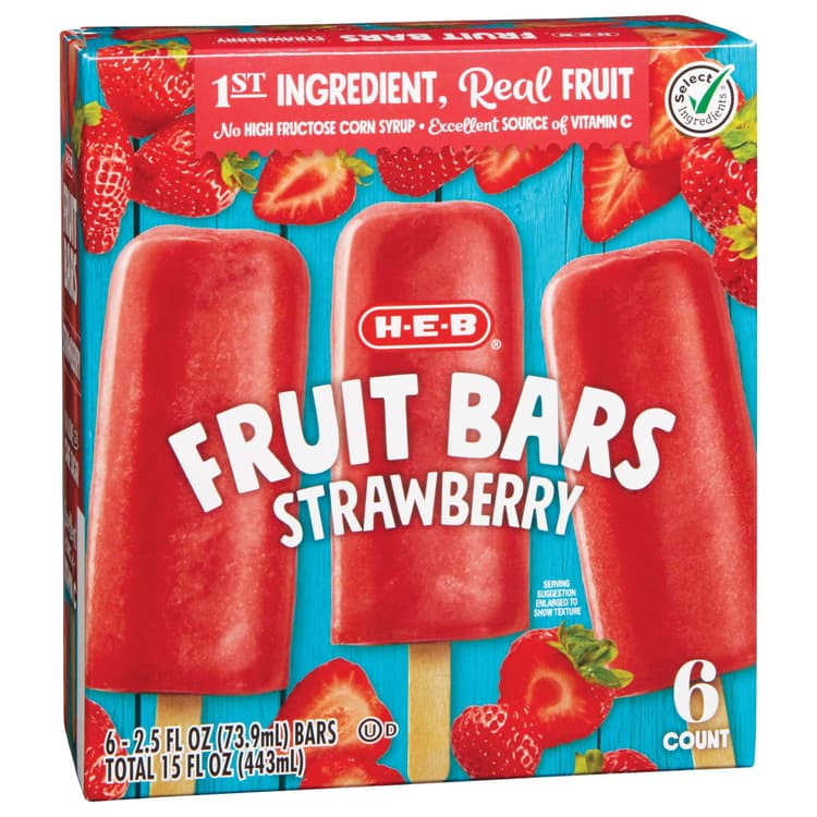 H-E-B  Fruit Bars - Strawberry