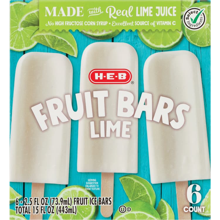 H-E-B  Fruit Bars - Lime