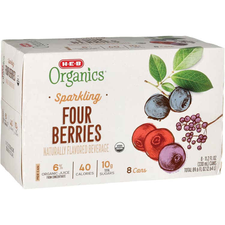 H-E-B Organics Four Berries Sparkling Beverage