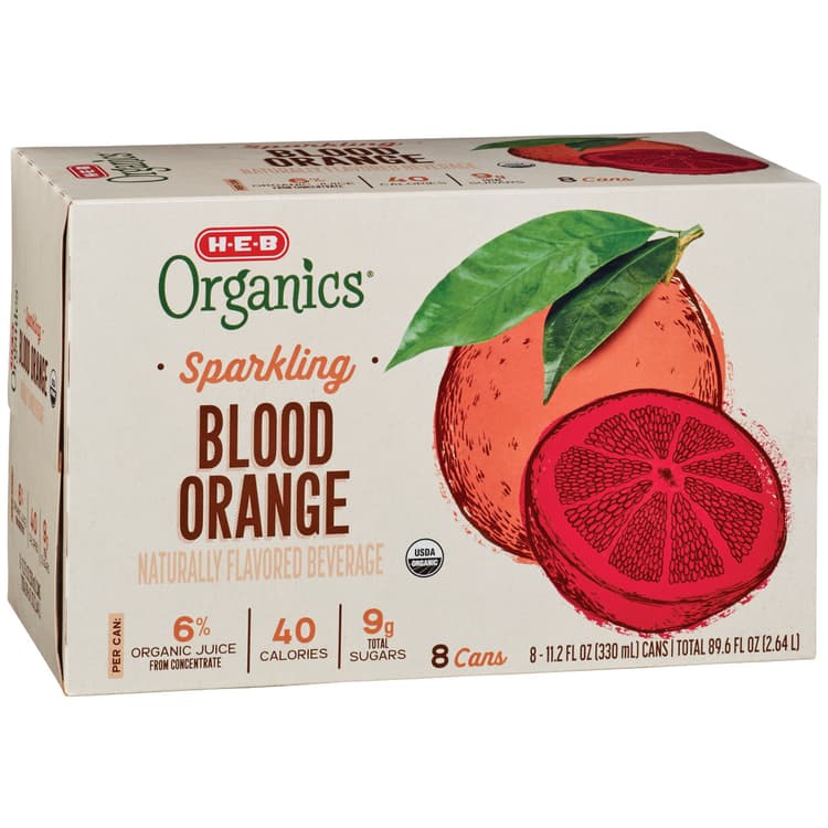 H-E-B Organics Blood Orange Sparkling Beverage