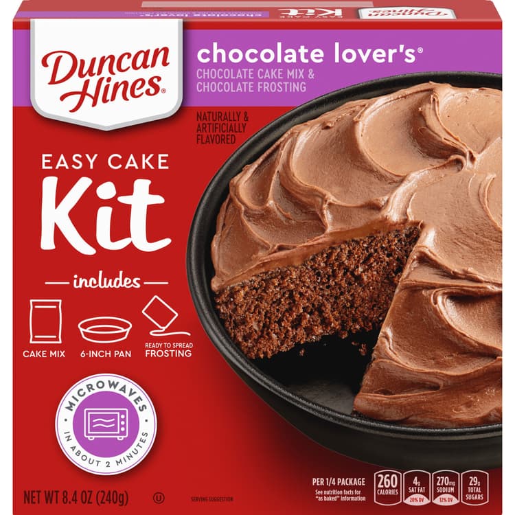 Duncan Hines Easy Cake Kit Chocolate Lover'S Cake Mix