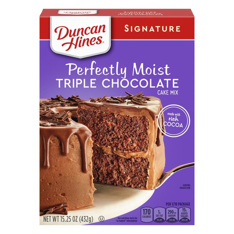 Duncan Hines Signature Perfectly Moist Triple Chocolate Cake Mix