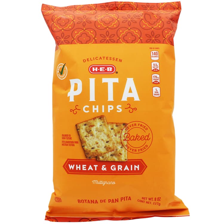 H-E-B Wheat & Grain Pita Chips