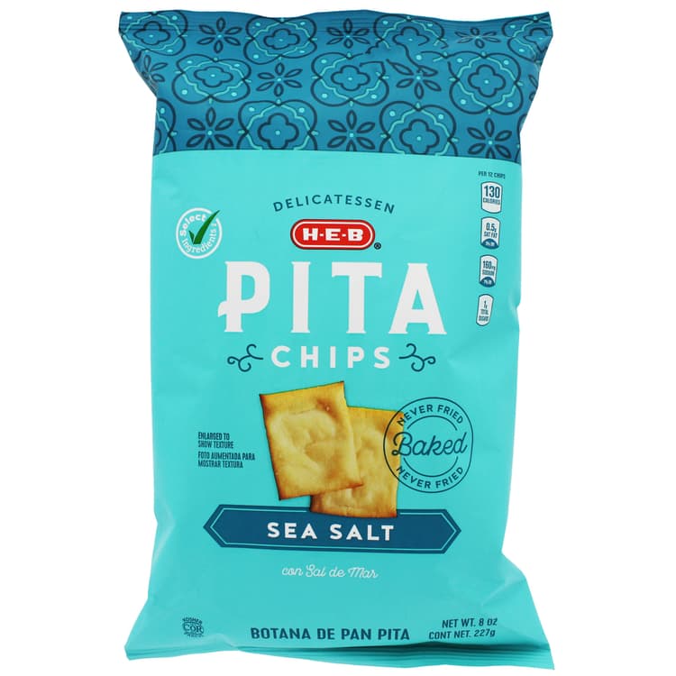 Heb Select Ingredients Sea Salt Pita Chips
