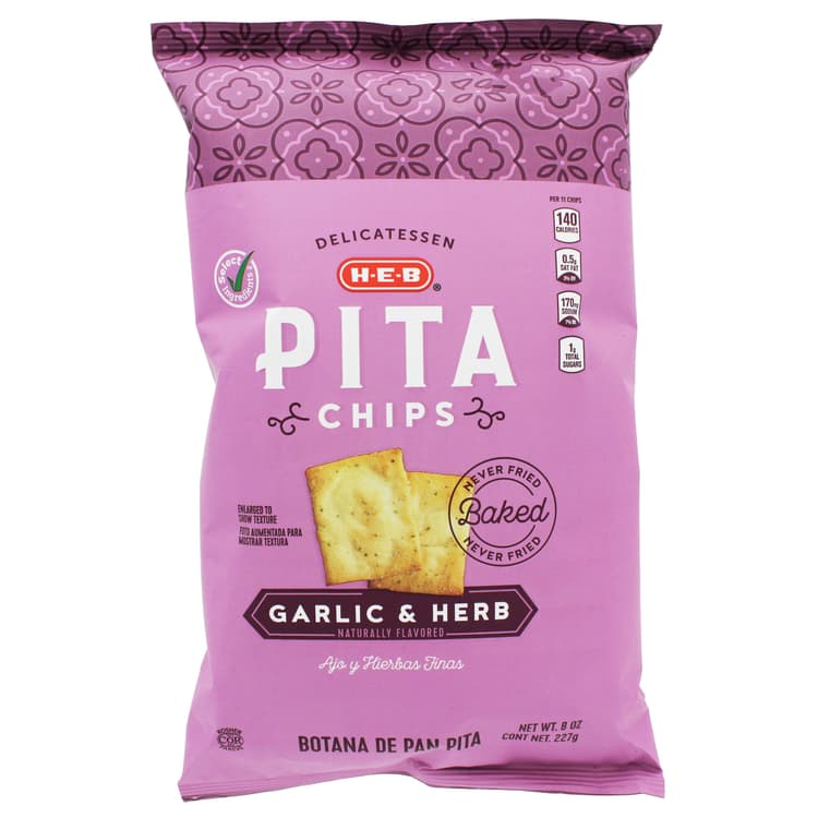 H-E-B Garlic & Herb Pita Chips
