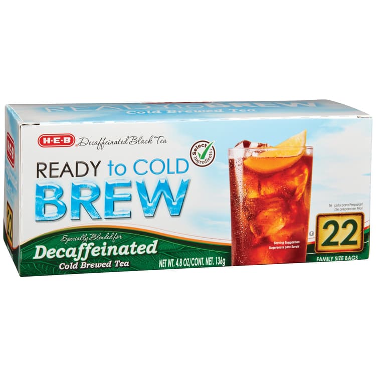 H-E-B Ready To Cold Brew Decaf Black Tea - Family Size