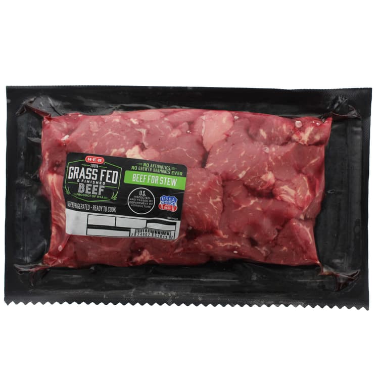 H-E-B Grass Fed & Finished Beef For Stew - Usda Choice