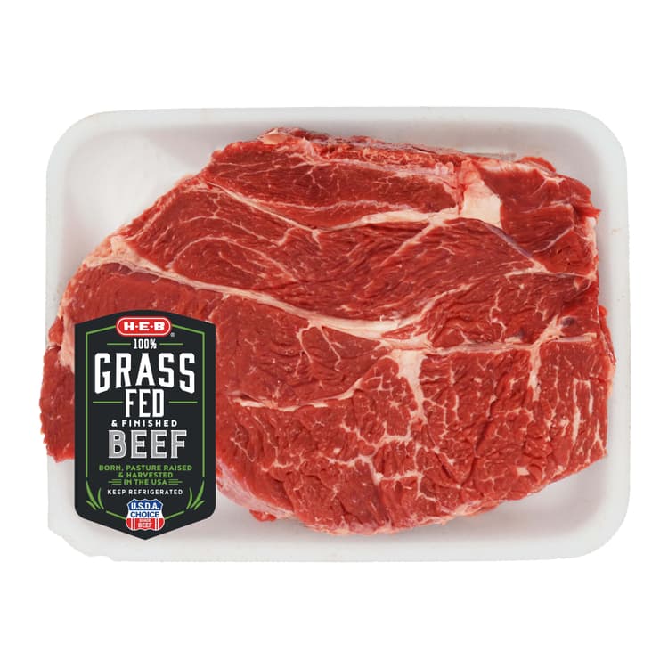 H-E-B Grass Fed Beef Chuck Roast Boneless, Usda Choice