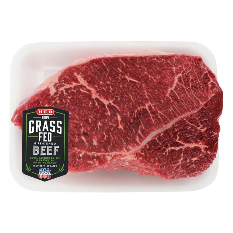 H-E-B Grass Fed Beef Chuck Shoulder Roast Boneless, Usda Choice