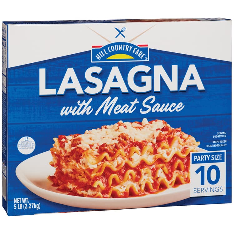 Hill Country Fare Lasagna With Meat Sauce Party Size