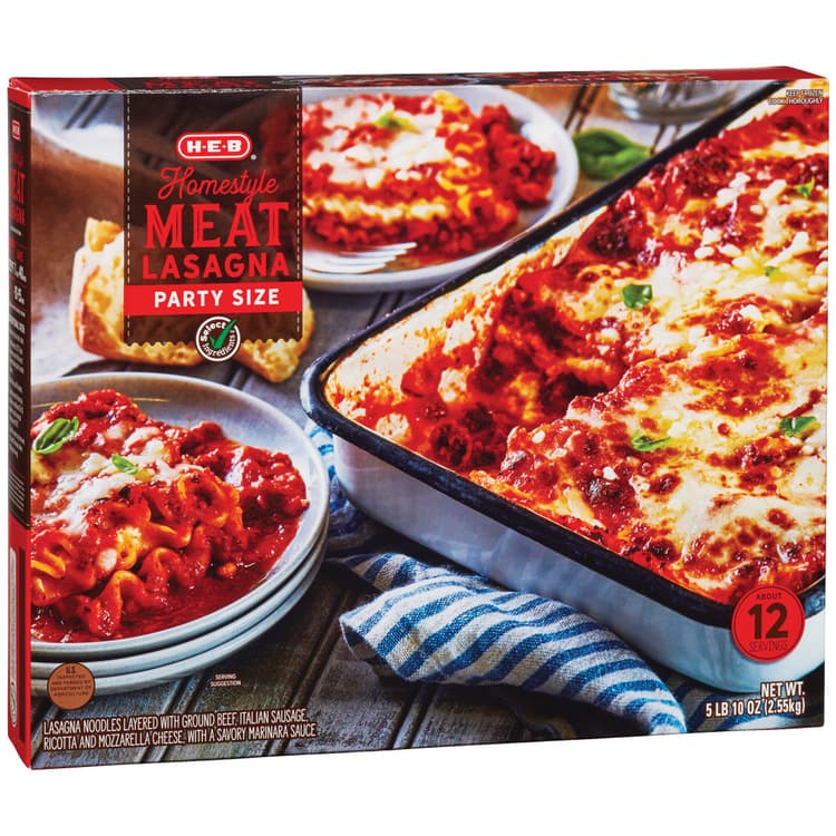 H-E-B  Homestyle Meat Lasagna, Party Size