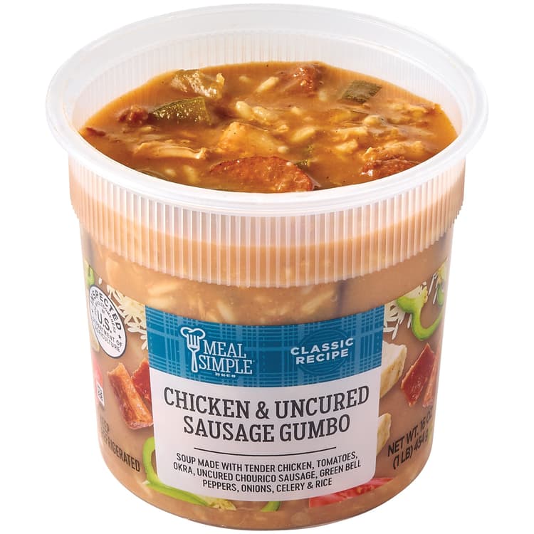 Meal Simple By H-E-B Chicken And Uncured Sausage Gumbo Soup
