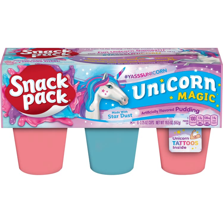 Snack Pack Unicorn Magic Pudding