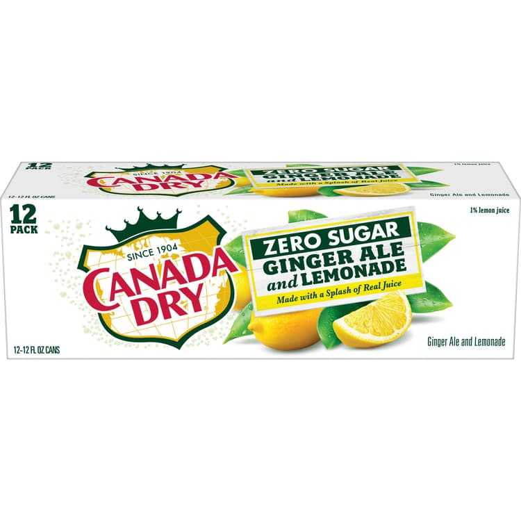 Canada Dry Diet Ginger Ale And Lemonade