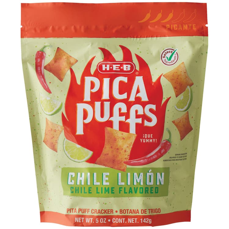 H-E-B Pica Puffs Chile Limon Crackers