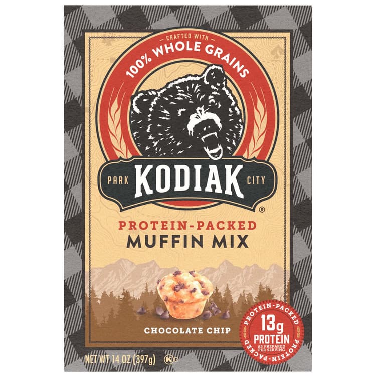 Kodiak Cakes Muffin Mix 100% Whole Grains Protein-Packed Chocolate Chip