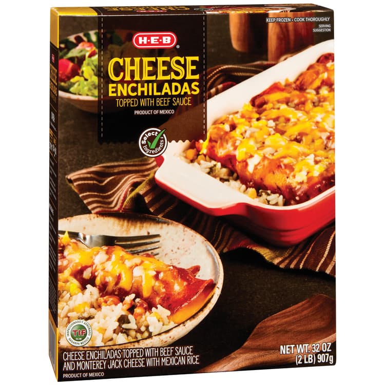 H-E-B  Cheese Enchiladas With Beef Sauce - Family Size