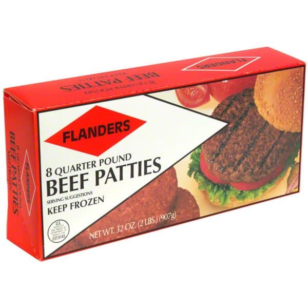 Flanders Quarter Pound Beef Patties