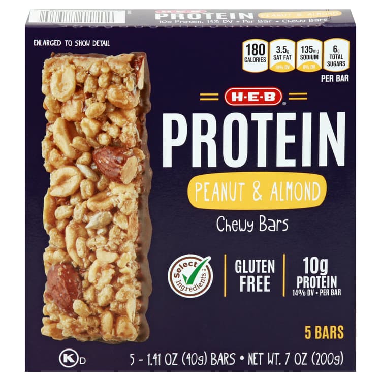 H-E-B Protein Chewy Bars - Peanut & Almond