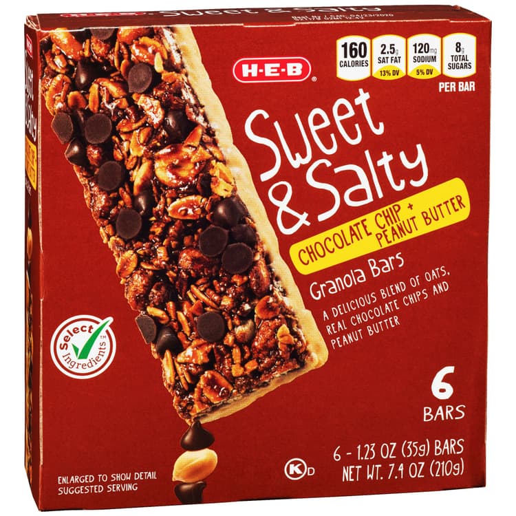 H-E-B Sweet & Salty Chocolate Chip Peanut Butter Granola Bars