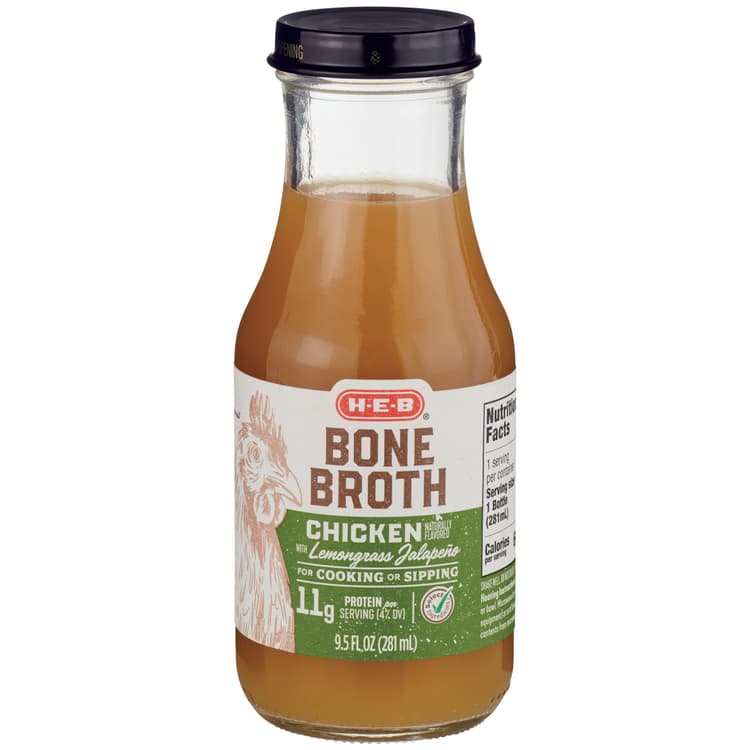 H-E-B Chicken Lemongrass Jalapeno Bone Broth