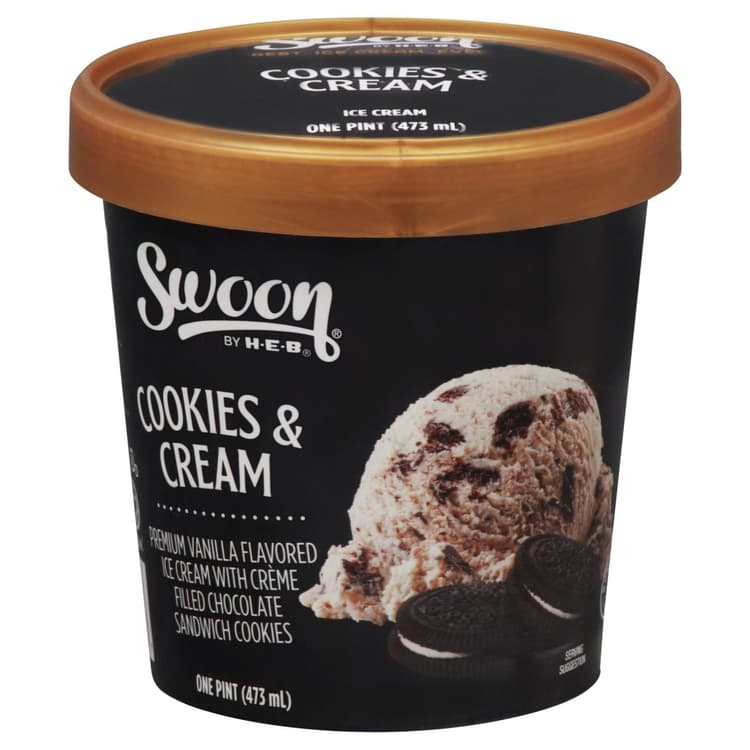 Swoon By H-E-B Cookies & Cream Ice Cream
