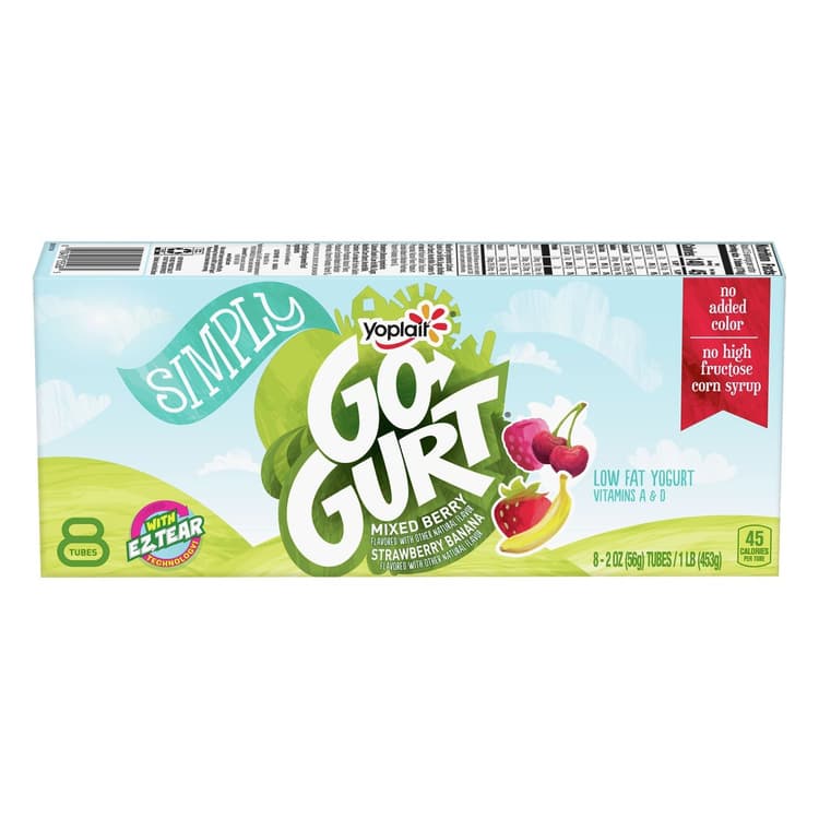 Yoplait Simply Gogurt Mix Berry & Strawberry Banana Yogurt Tubes