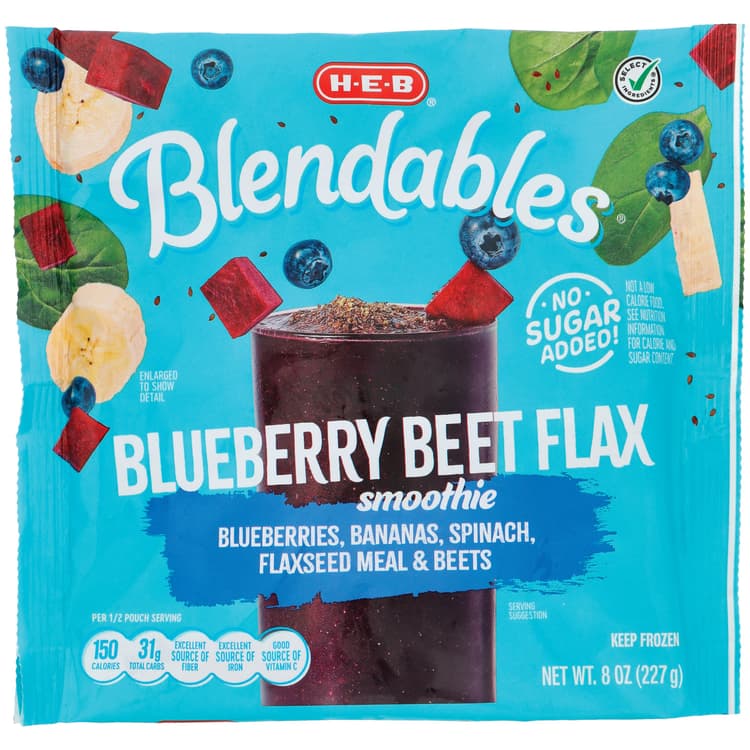H-E-B Blendables Blueberry Beet Flax Smoothie