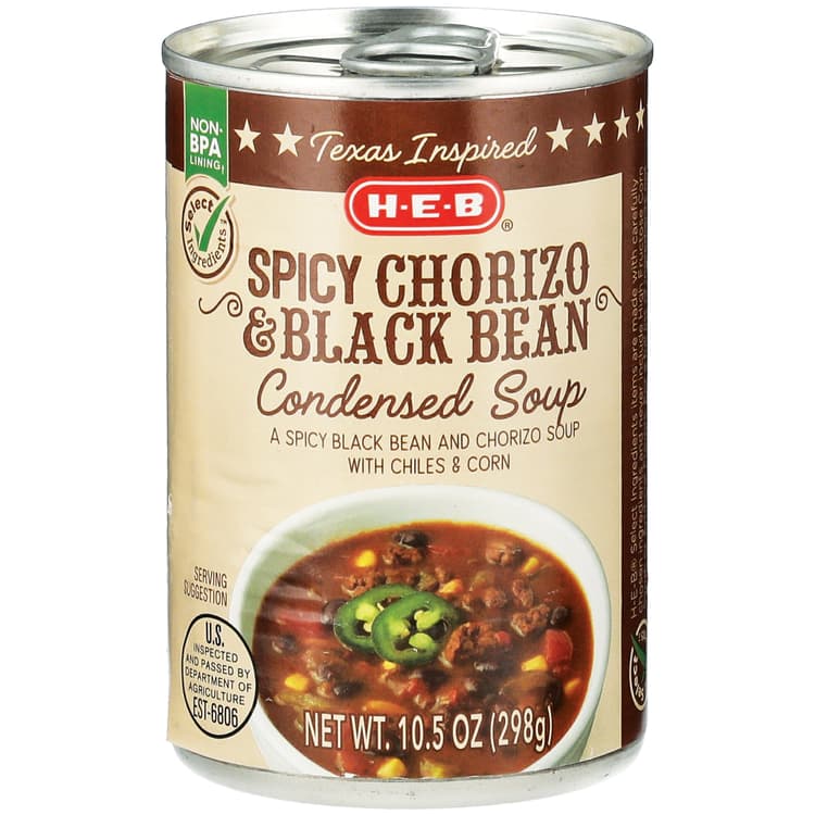 H-E-B Texas-Inspired Spicy Chorizo & Black Bean Condensed Soup