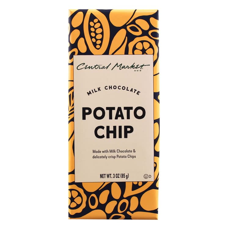 Central Market Milk Chocolate Bar With Potato Chips
