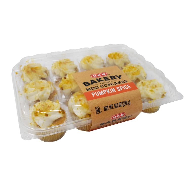 H-E-B Bakery Mini Pumpkin Spice Cupcakes