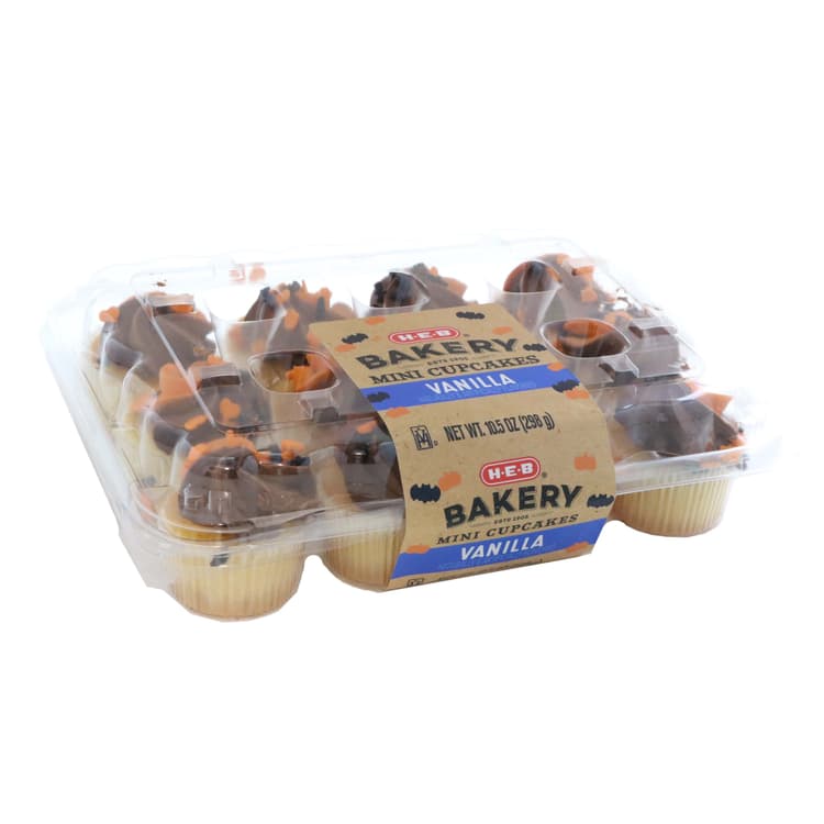H-E-B Bakery Halloween Mini Vanilla Flavored Cupcakes